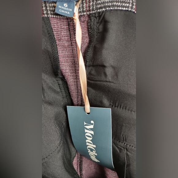 Modcloth Timeless Tailoring Plaid Cropped Pants Size 6 - Picture 16 of 16